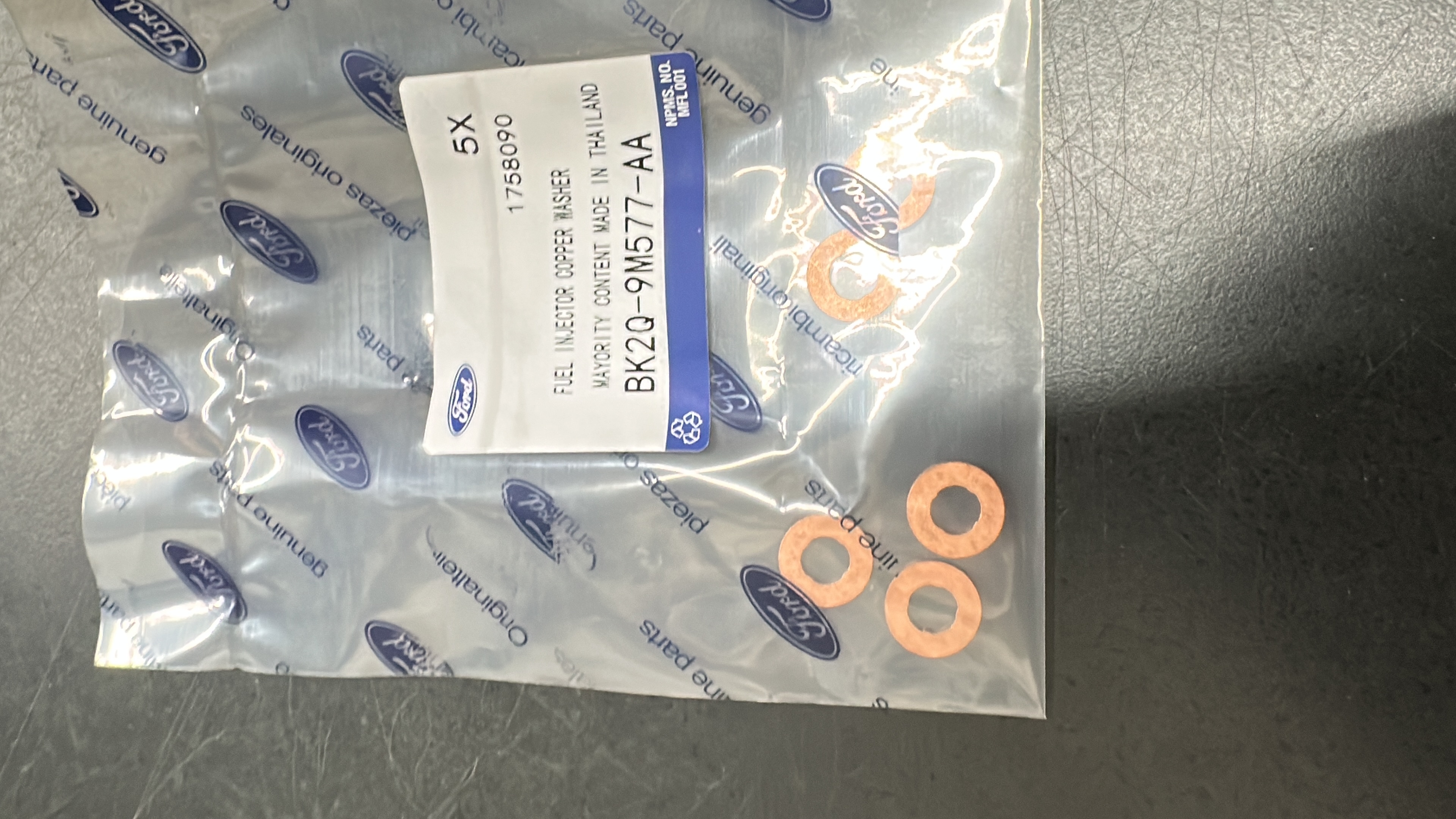 FUEL INJECTOR COPPER WASHER / ARRANDELA DE COBRE PARA INYECTORES FORD RANGER MAZDA BT50 3.2 & 2.2